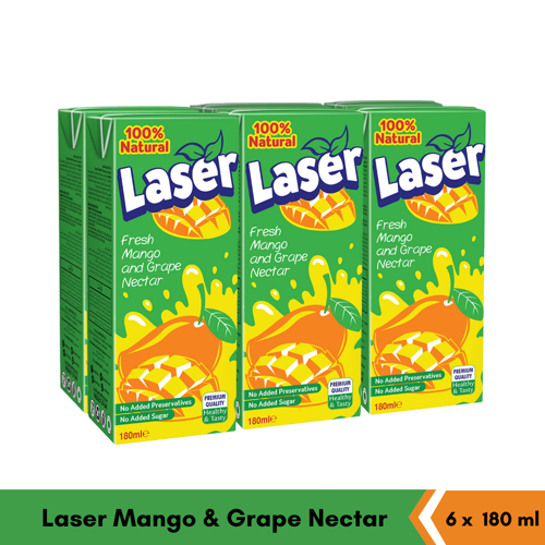 Buy Laser Mango and Grapes Nectar (6x180ml) Online