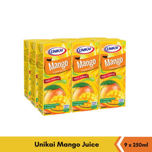 Buy Unikai Mango and Grapes Nectar (9x250ml) Online