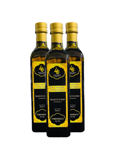 Buy 4U E.Virgin Olive Oil (3X500ml) Glass Bottle Online