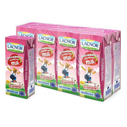 Buy Lacnor Strawberry Milk (8 X 180ml) Online