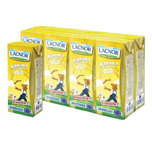 Buy Lacnor Banana Milk (8 X 180ml) Online