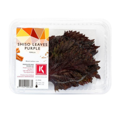 Fresh Purple Shiso Leaves 30g - Premium quality culinary herb for sushi, salads, and gourmet garnishes