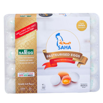 Picture of Saha Pasteurized Medium Eggs (30 Pieces)