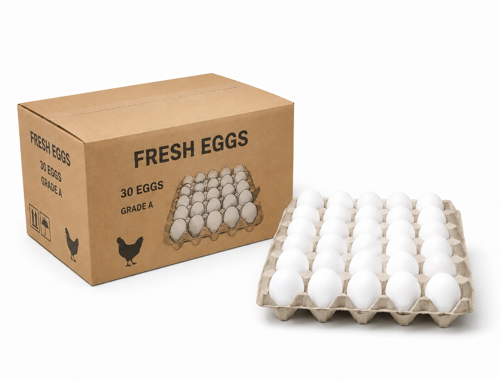 Picture of Saudi White Eggs – Box of 12 Trays